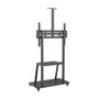 Aisens Soporte de Suelo ECO FT100E-135 con Ruedas, Bandeja DVD y Soporte Cámara, 37-100 pulgadas