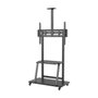 Aisens Soporte de Suelo ECO FT100E-135 con Ruedas, Bandeja DVD y Soporte Cámara, 37-100 pulgadas