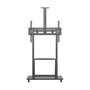 Aisens Soporte de Suelo ECO FT100E-135 con Ruedas, Bandeja DVD y Soporte Cámara, 37-100 pulgadas