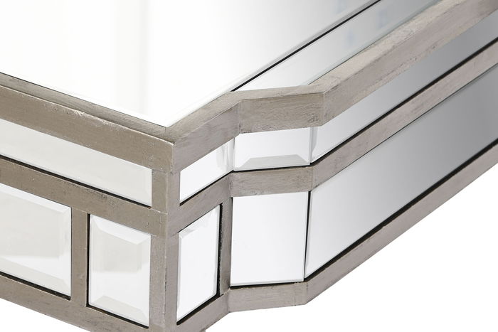 DKD Home Decor Glam 23 Mesa Centro Glam Plateado 108 x 61 x 44 cm