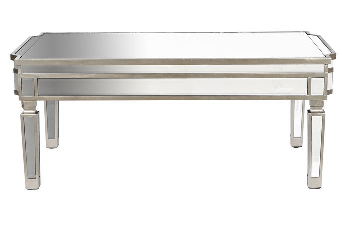 DKD Home Decor Glam 23 Mesa Centro Glam Plateado 108 x 61 x 44 cm