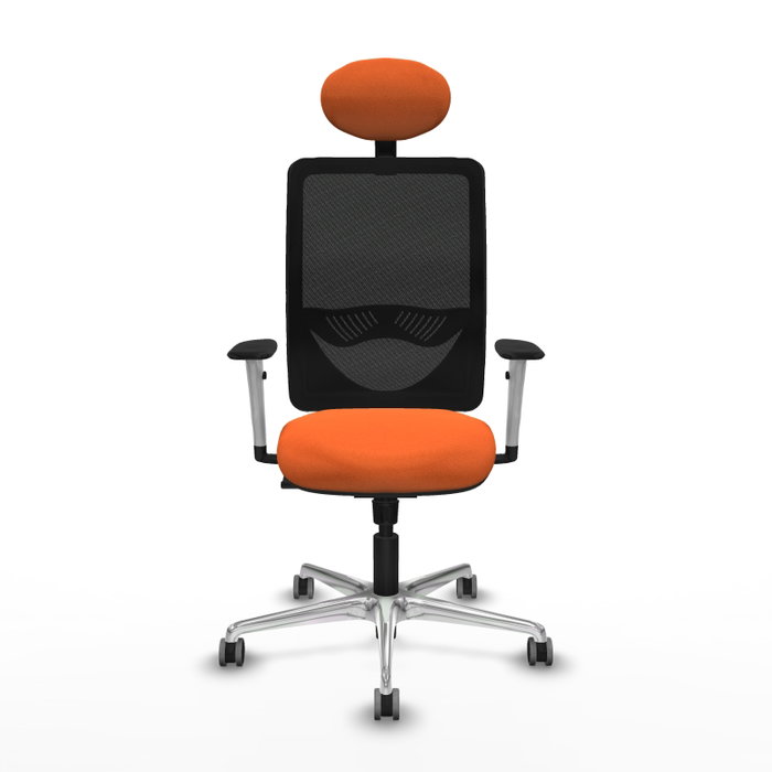 PIQUERAS Y CRESPO Silla de oficina Zulema con mecanismo Sincro, Naranja y Negro PIQUERAS Y CRESPO Silla de oficina Zulema con mecanismo Sincro, Naranja y Negro