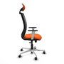 PIQUERAS Y CRESPO Silla de oficina Zulema con mecanismo Sincro, Naranja y Negro
