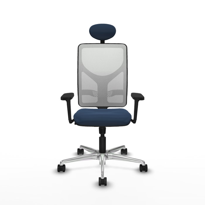 PIQUERAS Y CRESPO Silla de oficina Motilla con mecanismo Sincro, Azul marino y Blanco PIQUERAS Y CRESPO Silla de oficina Motilla con mecanismo Sincro, Azul marino y Blanco