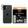 PanzerGlass Protector de Lente de Cámara Cerámico PanzerGlass Hoops para iPhone 16 y iPhone 16 Plus, Resistente a Rayones y Golpes, Aplicación en Seco, Negro