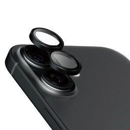 PanzerGlass Hoops Ceramic Protector de Pantalla y Lente para iPhone 16 y 16 Plus, Negro