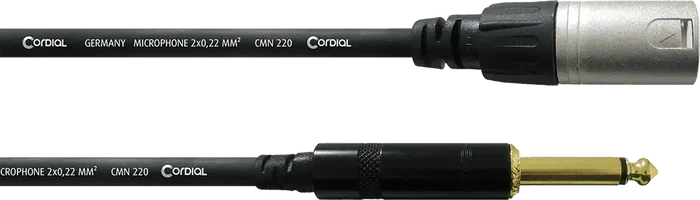 Cordial Cable de Audio Jack Mono/XLR Macho - 7,5 Metros