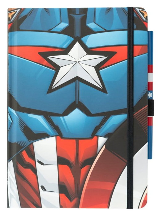 Grupo Erik Marvel Capitán América Cuaderno Premium con Bolígrafo Uniform A5 Grupo Erik Marvel Capitán América Cuaderno Premium con Bolígrafo Uniform A5