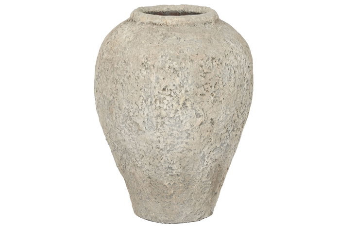 DKD Home Decor Jarrón de Terracota Gris Hecho a Mano 41x41x57 cm DKD Home Decor Jarrón de Terracota Gris Hecho a Mano 41x41x57 cm