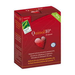 Quinol 10 Ubiquinol 50 mg 60 cápsulas Complemento Alimenticio con Vitamina C B1 y Zinc