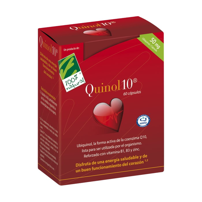 Quinol 10 Ubiquinol 50 mg 60 cápsulas Complemento Alimenticio con Vitamina C B1 y Zinc Quinol 10 Ubiquinol 50 mg 60 cápsulas Complemento Alimenticio con Vitamina C B1 y Zinc