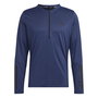 Camiseta de Manga Corta Hombre Adidas 1/4-Zip Azul oscuro 39