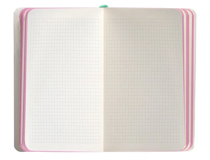 Antartik Cuaderno A6 Tapa Blanda Cuadriculado Rosa y Turquesa, 100 Hojas 80 gr FSC