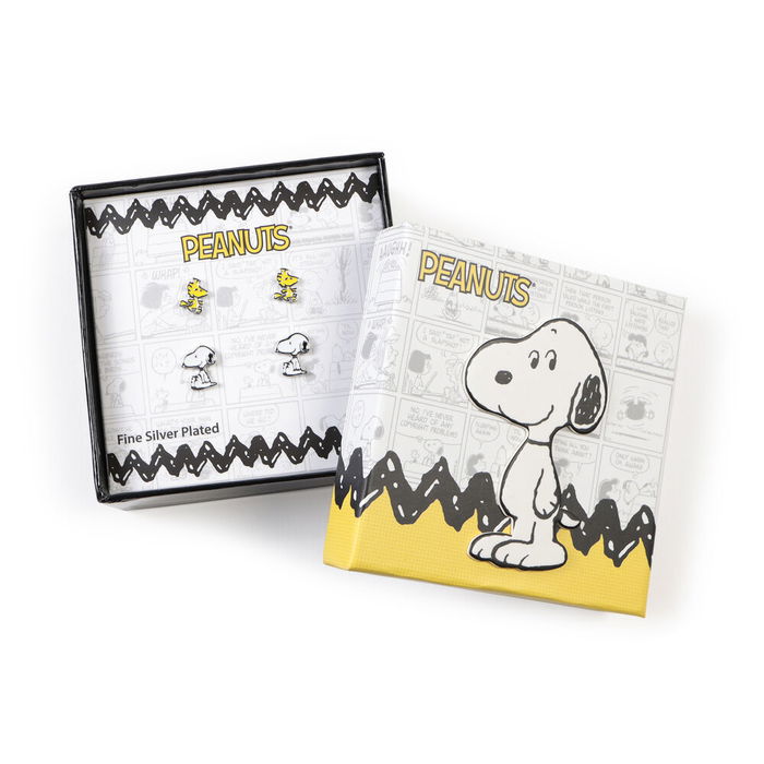 PEERS HARDY Set 2 Pares de Pendientes Snoopy y Woodstock Oficiales