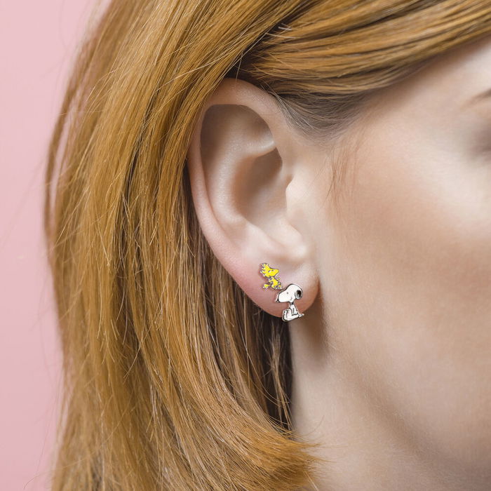 PEERS HARDY Set 2 Pares de Pendientes Snoopy y Woodstock Oficiales