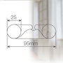 Hantums Doble rollo aislante 0,95M Blanco