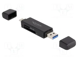 DeLOCK Lector de tarjetas SuperSpeed USB 5 Gbps USB Type-C/Tipo-A para SD y Micro SD 91004