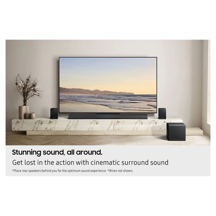 Samsung HW-QS750F Barra de Sonido Q-Series 5.1.2 Canales con Dolby Atmos y Subwoofer Inalámbrico - Titan Black