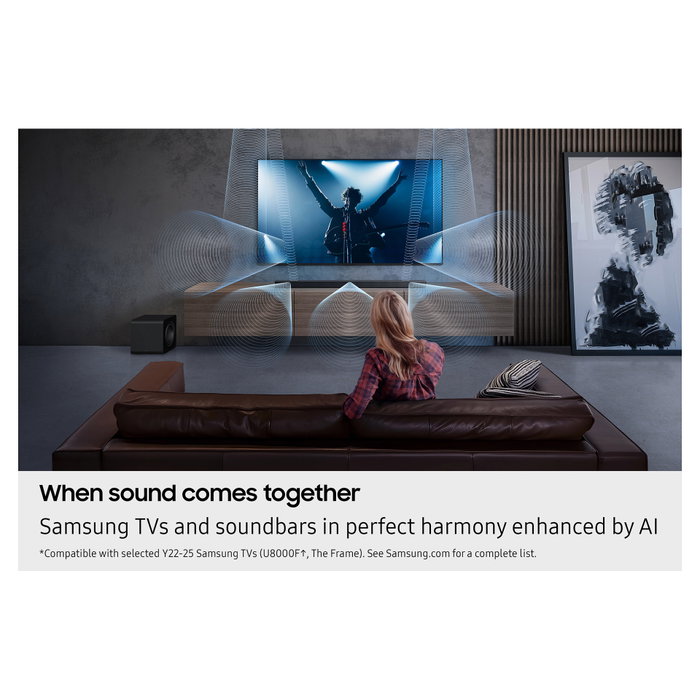 Samsung HW-QS750F Barra de Sonido Q-Series 5.1.2 Canales con Dolby Atmos y Subwoofer Inalámbrico - Titan Black