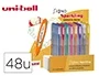 Uniball UM-120 Bolígrafo Tinta Gel 0,7 mm Expositor de 48 Colores con Purpurina