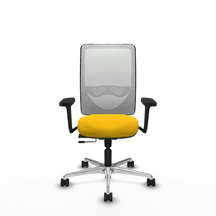 PIQUERAS Y CRESPO Silla de oficina Zulema con mecanismo Sincro/Traslack, Amarillo y Blanco PIQUERAS Y CRESPO Silla de oficina Zulema con mecanismo Sincro/Traslack, Amarillo y Blanco