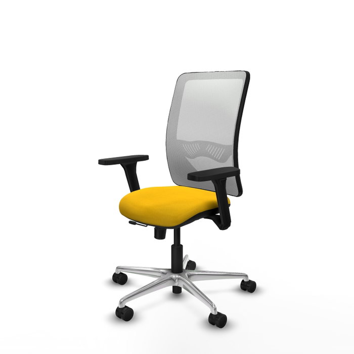 PIQUERAS Y CRESPO Silla de oficina Zulema con mecanismo Sincro/Traslack, Amarillo y Blanco PIQUERAS Y CRESPO Silla de oficina Zulema con mecanismo Sincro/Traslack, Amarillo y Blanco