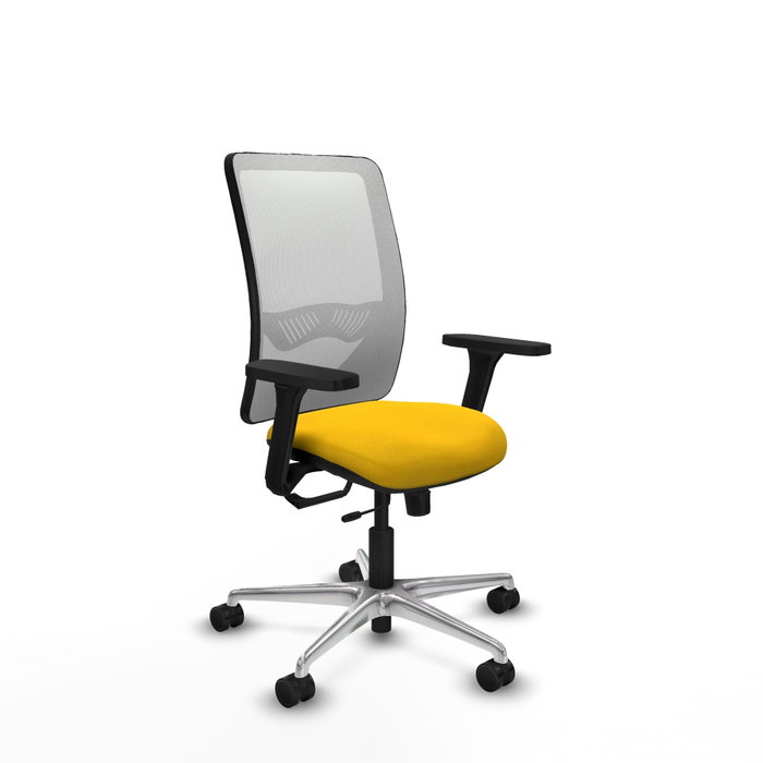 PIQUERAS Y CRESPO Silla de oficina Zulema con mecanismo Sincro/Traslack, Amarillo y Blanco PIQUERAS Y CRESPO Silla de oficina Zulema con mecanismo Sincro/Traslack, Amarillo y Blanco