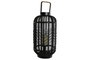 DKD Home Decor Portavelas Metal Ratan Negro