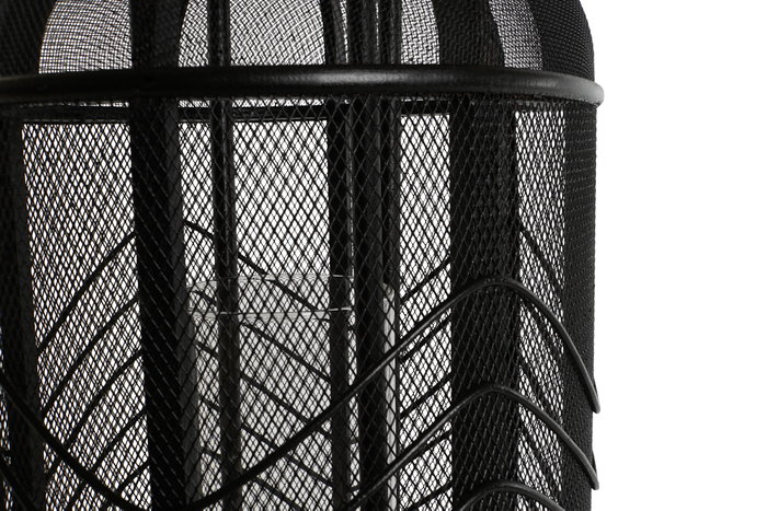 DKD Home Decor Portavelas Metal Ratan Negro DKD Home Decor Portavelas Metal Ratan Negro