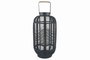 DKD Home Decor Portavelas Metal Ratan Negro