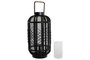 DKD Home Decor Portavelas Metal Ratan Negro