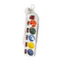 LogiLink Regleta de 5 tomas con 6 interruptores, multicolor