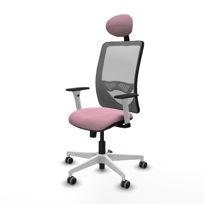 PIQUERAS Y CRESPO Silla de oficina Zulema Rosa/Gris con mecanismo Sincro PIQUERAS Y CRESPO Silla de oficina Zulema Rosa/Gris con mecanismo Sincro