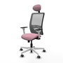 PIQUERAS Y CRESPO Silla de oficina Zulema Rosa/Gris con mecanismo Sincro