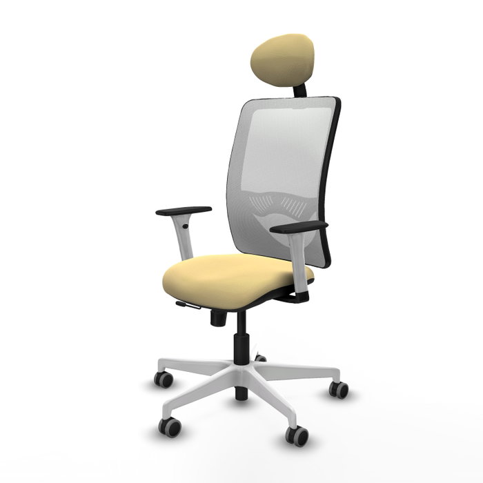 PIQUERAS Y CRESPO Silla de oficina Zulema con mecanismo Sincro/Traslack, Crema y Blanco PIQUERAS Y CRESPO Silla de oficina Zulema con mecanismo Sincro/Traslack, Crema y Blanco