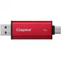 Kingston SPSD/1TB Disco Externo SSD Dual Portable 1TB USB Tipo-C y USB 3.2 Rojo