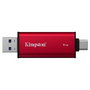 Kingston SSD Portátil Dual USB-A/C 1TB NVMe, USB 3.2 Gen 2 hasta 1050MB/s, Negro y Rojo, Compatible con Windows, Mac, Android, iOS