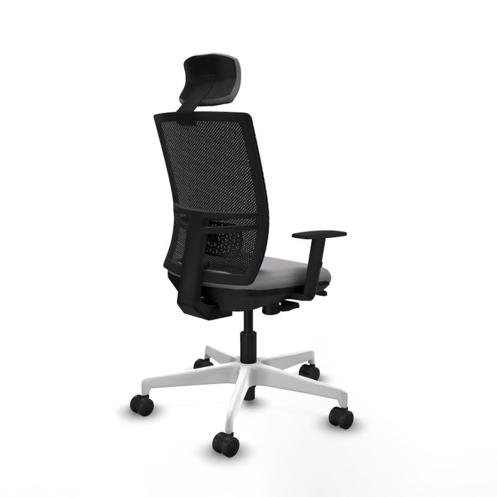 PIQUERAS Y CRESPO Silla de oficina Yunquera con mecanismo Sincro/Traslack, Gris y Negro
