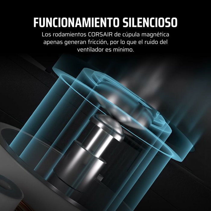 Corsair CO-9051031-WW Ventilador de 14 cm Blanco con Iluminación LED