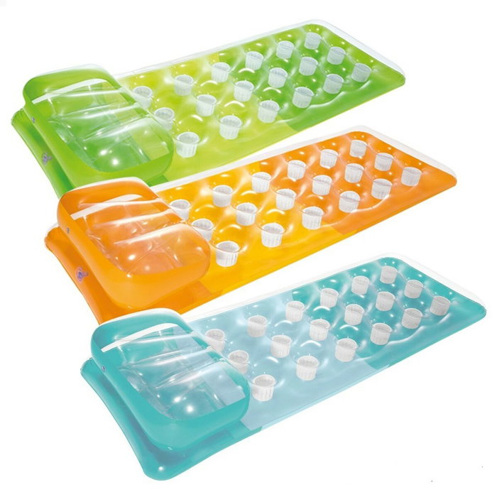 Intex Colchoneta Hinchable con Reposacabeza y 18 Vasos 188x71 cm