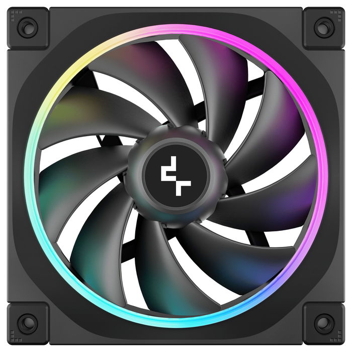 Deepcool FL12 ARGB - Ventilador para PC 120 mm Negro con Iluminación ARGB, Control PWM, Rodamiento FDB, 9 Aspas, 500-2150 RPM, 55 CFM, 32 dB