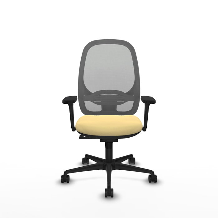 PIQUERAS Y CRESPO Silla de oficina Cilanco con mecanismo Sincro, Crema y Gris PIQUERAS Y CRESPO Silla de oficina Cilanco con mecanismo Sincro, Crema y Gris