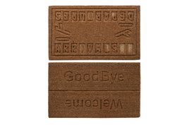 DKD Home Decor Felpudo Marron Coco Goma 45 x 75 cm (2 Unidades) 2.3 cm