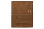 DKD Home Decor Felpudo de Coco y Goma Grabado, Pack de 2, Marrón