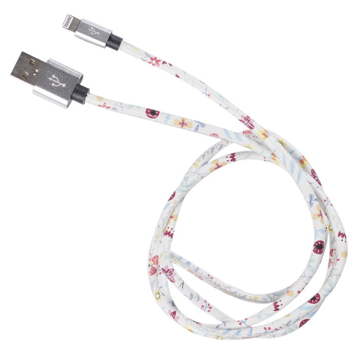 Be Mix Cable USB/iPhone 2.4A Carga Rápida 2 Metros Carga Sincronización Recubrimiento Estampado Compatible iPhone iPad iPod