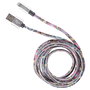 Be Mix Cable USB/iPhone 2.4A Carga Rápida 2 Metros Carga Sincronización Recubrimiento Estampado Compatible iPhone iPad iPod