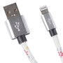 Be Mix Cable USB/iPhone 2.4A Carga Rápida 2 Metros Carga Sincronización Recubrimiento Estampado Compatible iPhone iPad iPod