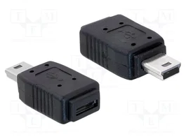 DeLOCK Adaptador USB mini macho a USB micro-B hembra, Negro