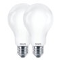 Philips Bombilla LED E27 Estándar 10.5W eq 100W, 1521 lm, Luz Día 4000K, No Regulable, Clase Energética D, Pack de 2 Unidades