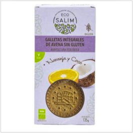 Eco Salim Galletas De Avena Naranja Coco Bio Sin Gluten Veganas 135Gr